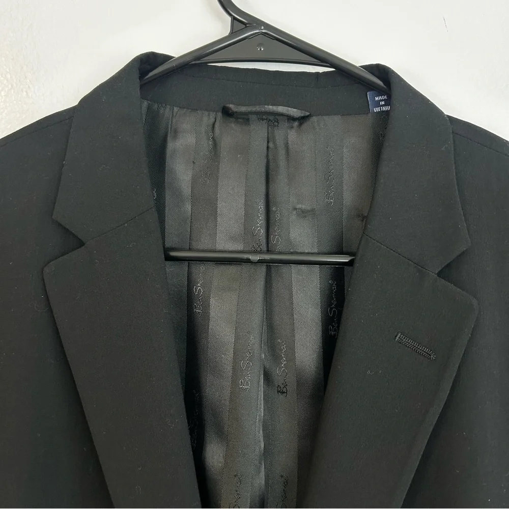 Ben Sherman Classic Black Jacket Blazer Size 44L 44 Long