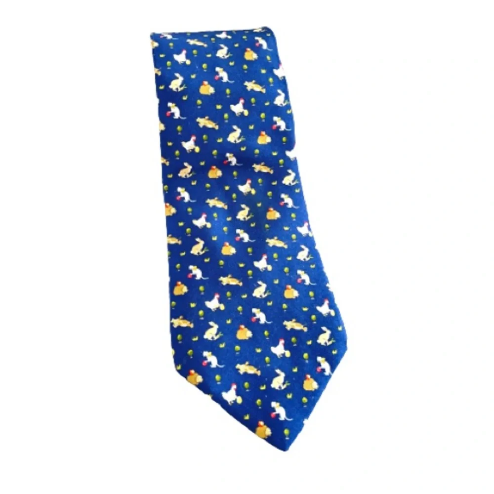 Salvatore Ferragamo Animal Bunny chicken Hedgehog Men’s Neck Tie