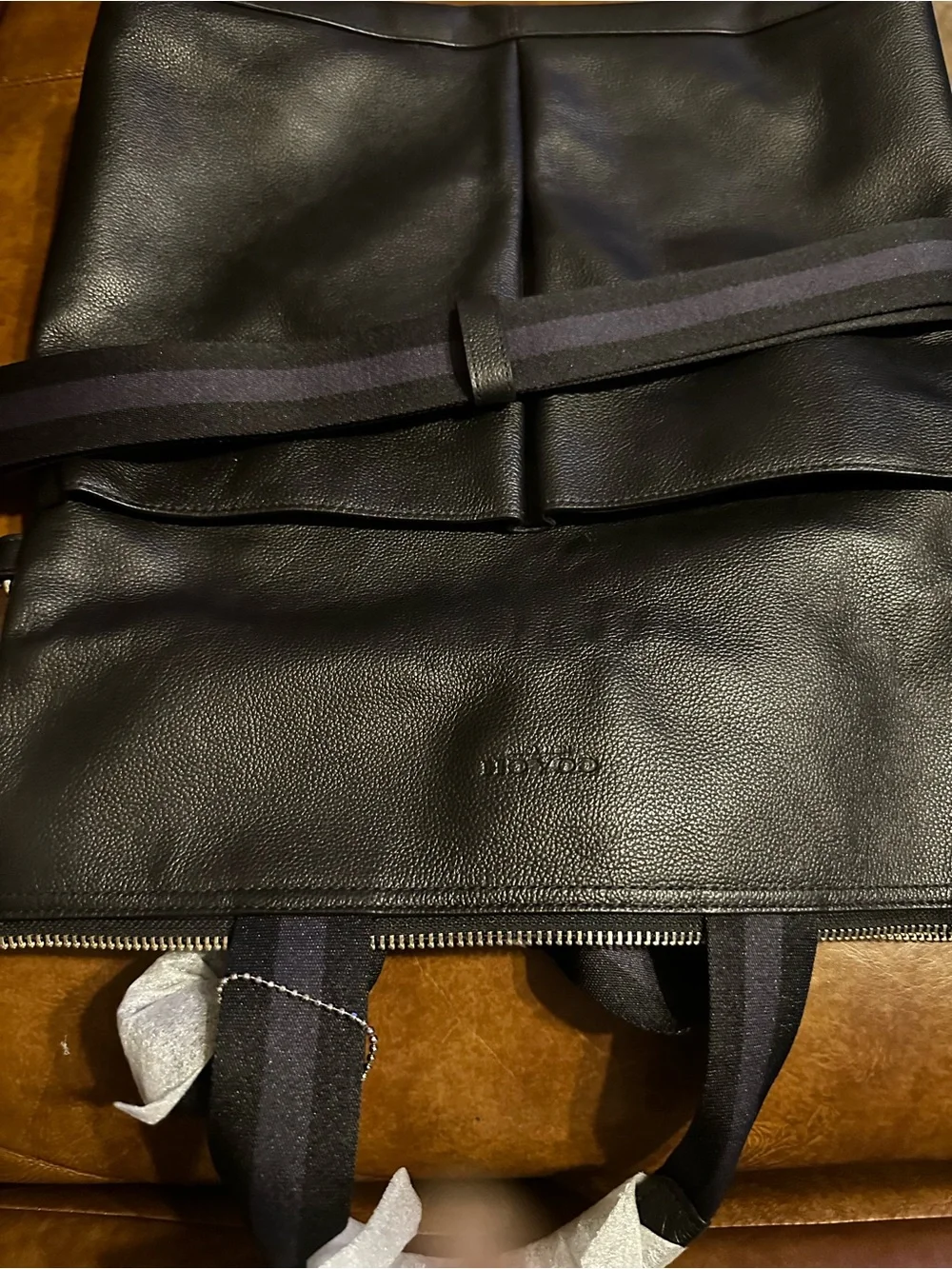 Coach navy tags unisex