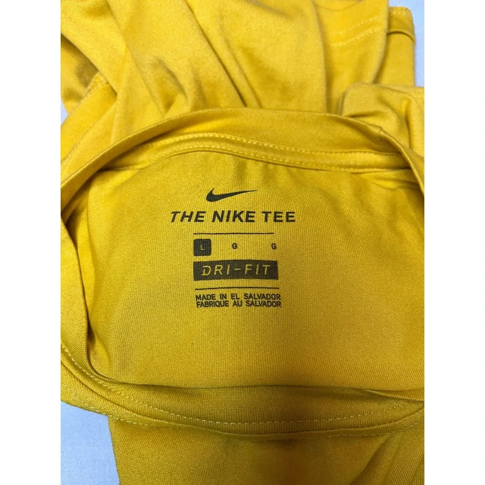Nike Iowa State Cyclones Shirt Mens Large Yellow Long Sleeve Dri-FIT Collegiate