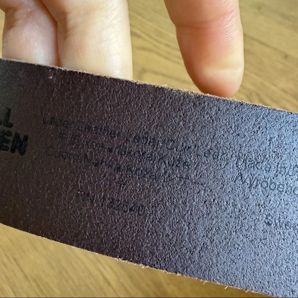 Fjällräven Singi Leather Belt Brown 4cm Brass Buckle Size 110 / 44 New With Tag