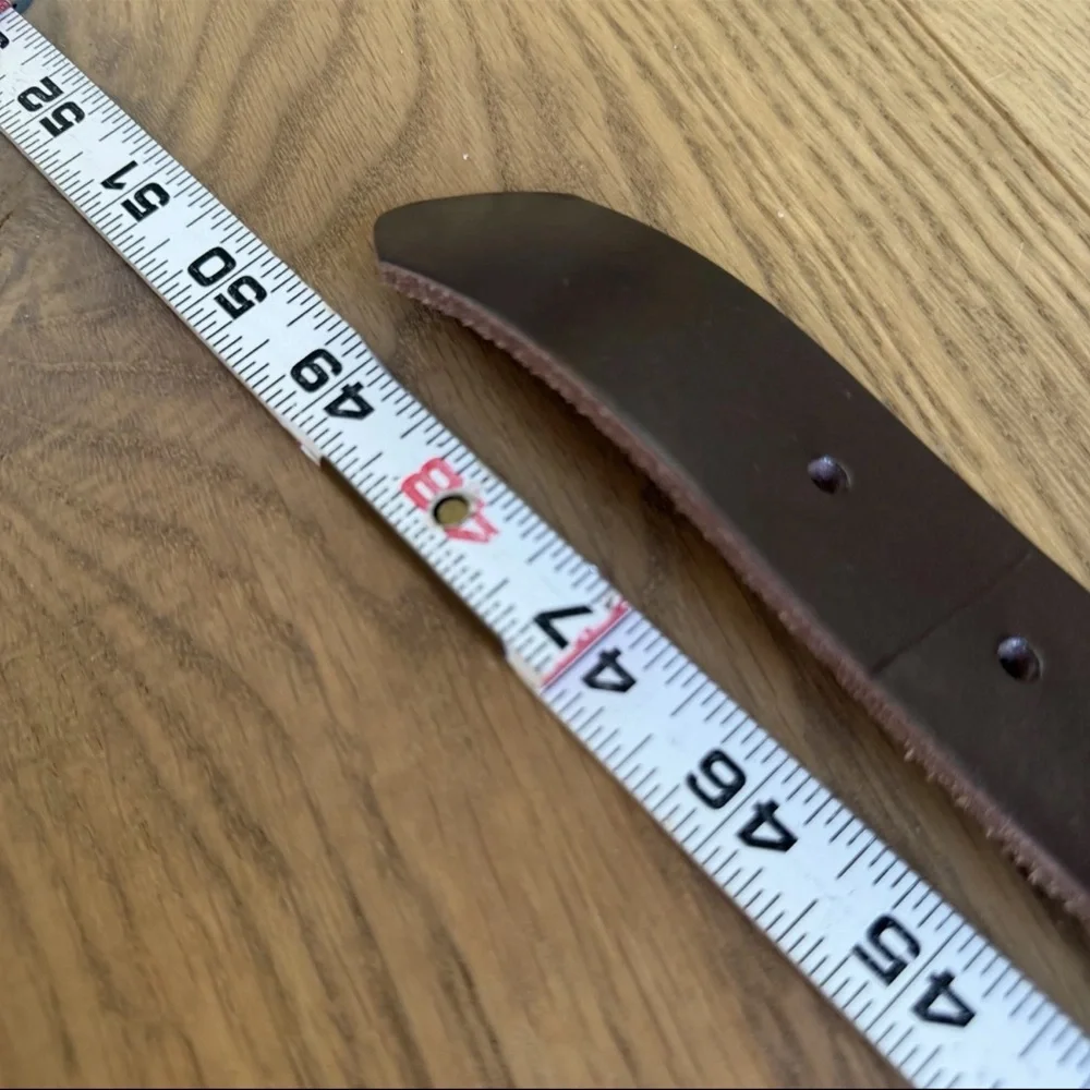 Fjällräven Singi Leather Belt Brown 4cm Brass Buckle Size 110 / 44 New With Tag