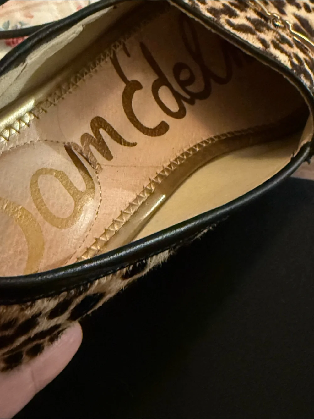 Sam Edelman Leopard Calf Hair Horsebit Loafers Flats Size 9