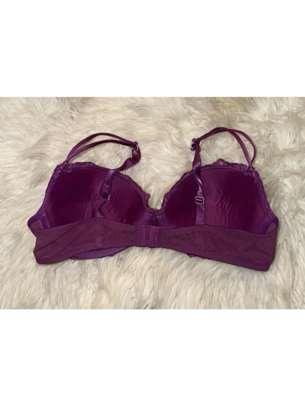 Ambrielle 19399-5 Embroidered Lace Lightly Lined Bra Underwire Womens 36C Purple