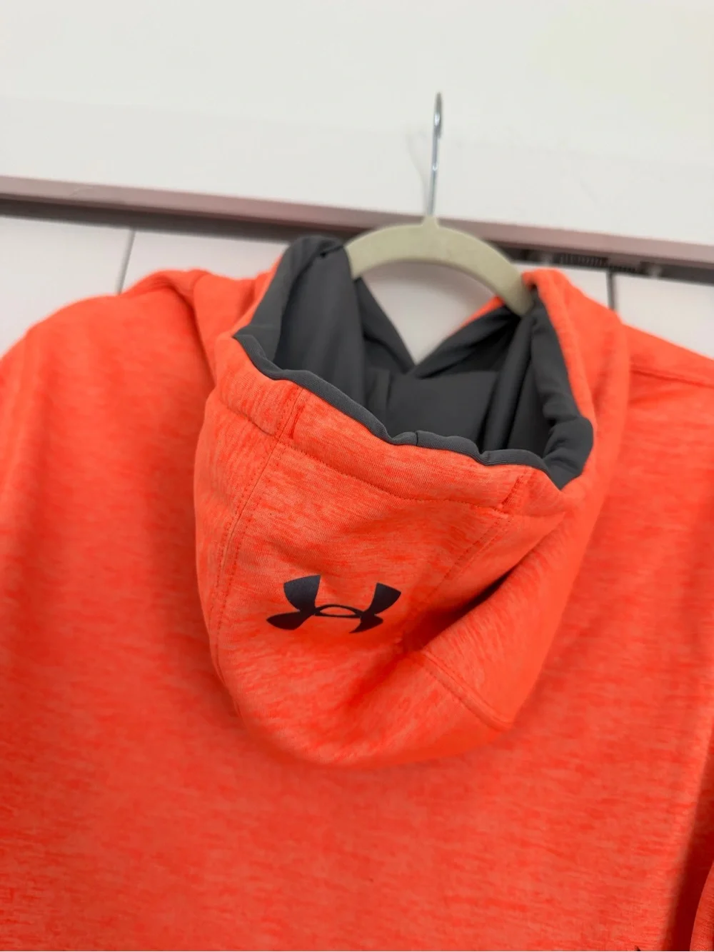 Under Armour Bright Orange Hoodie with Black Logo