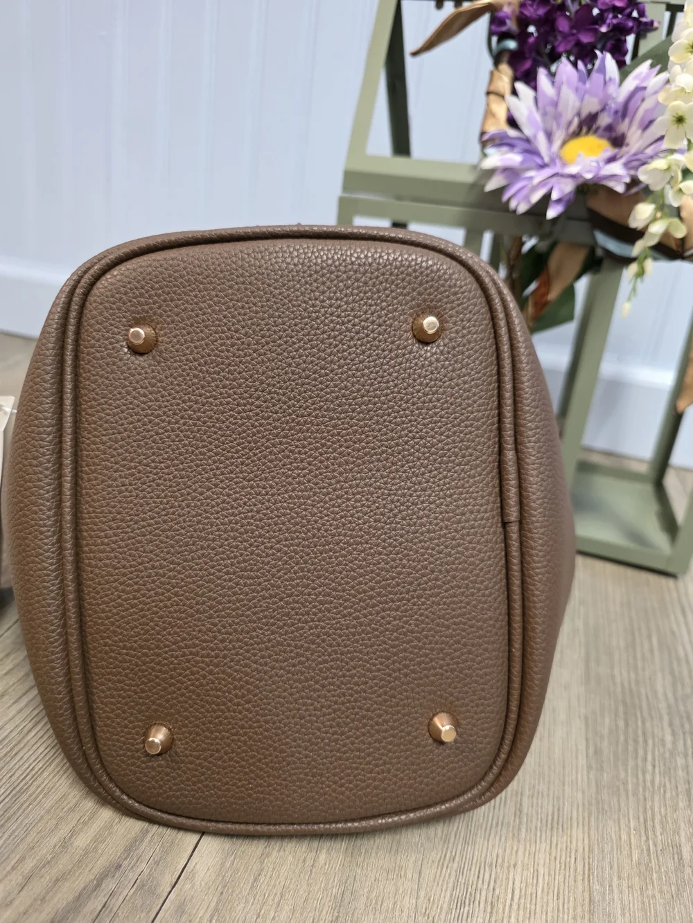 Valentino Orlandi Brown Pebbled Leather Tote