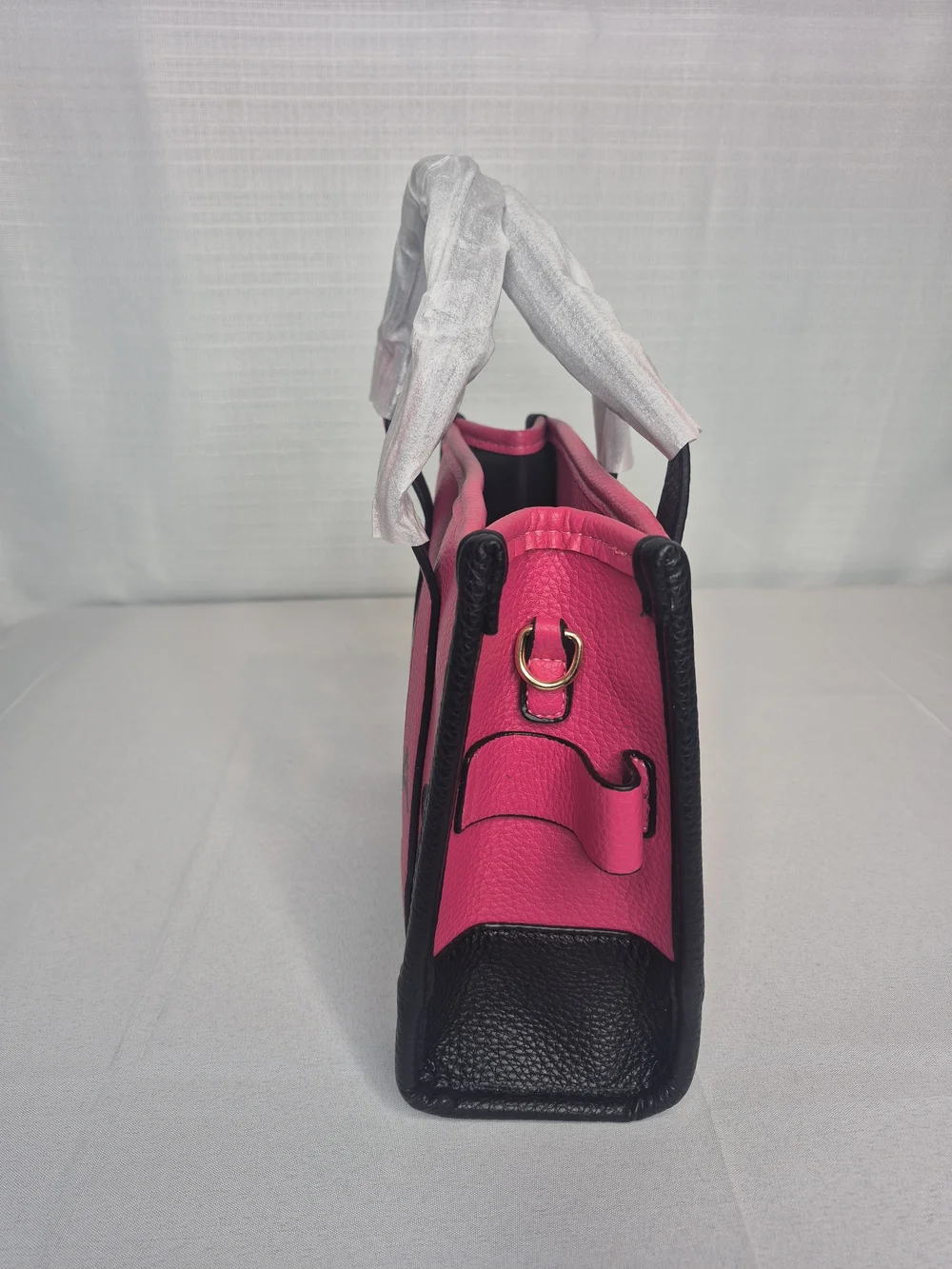Fashion Pink and Black Women’s Structured Tote Bag NWOT