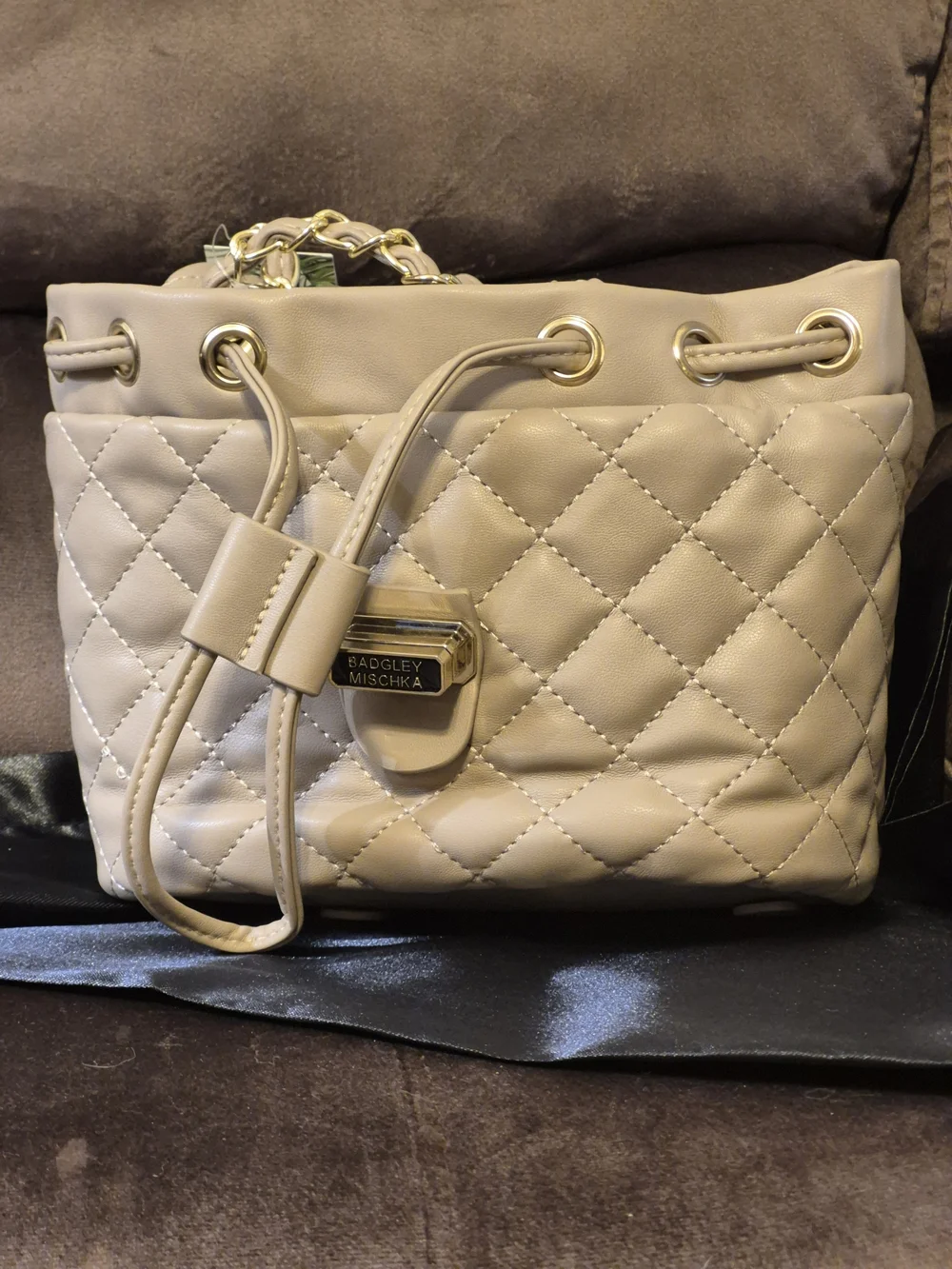 Badgley Mischka quilted vegan