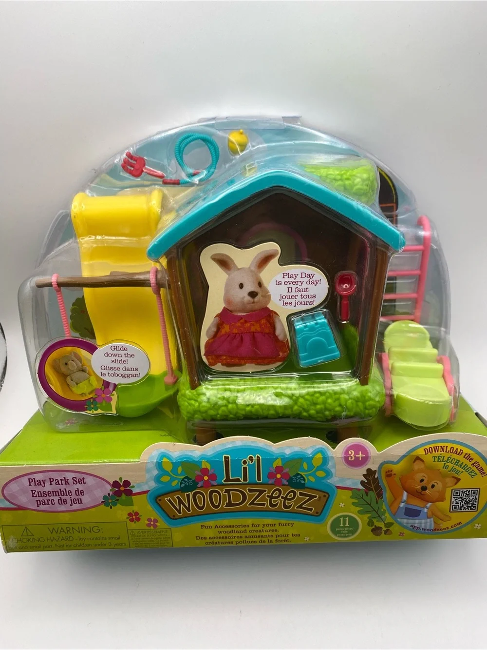 Li'l Woodzeez Play Park Set - Teal, Yellow & Pink