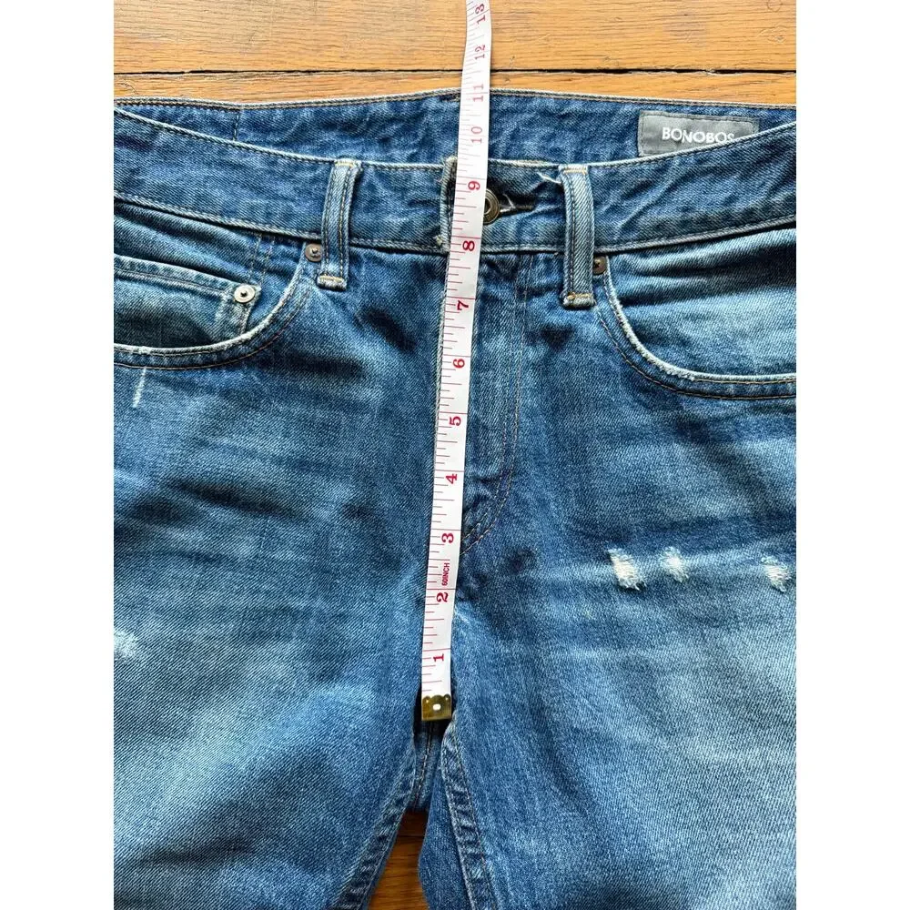 BONOBOS 'The Blue Jean' Slim Distressed Denim Mens sz 30/30