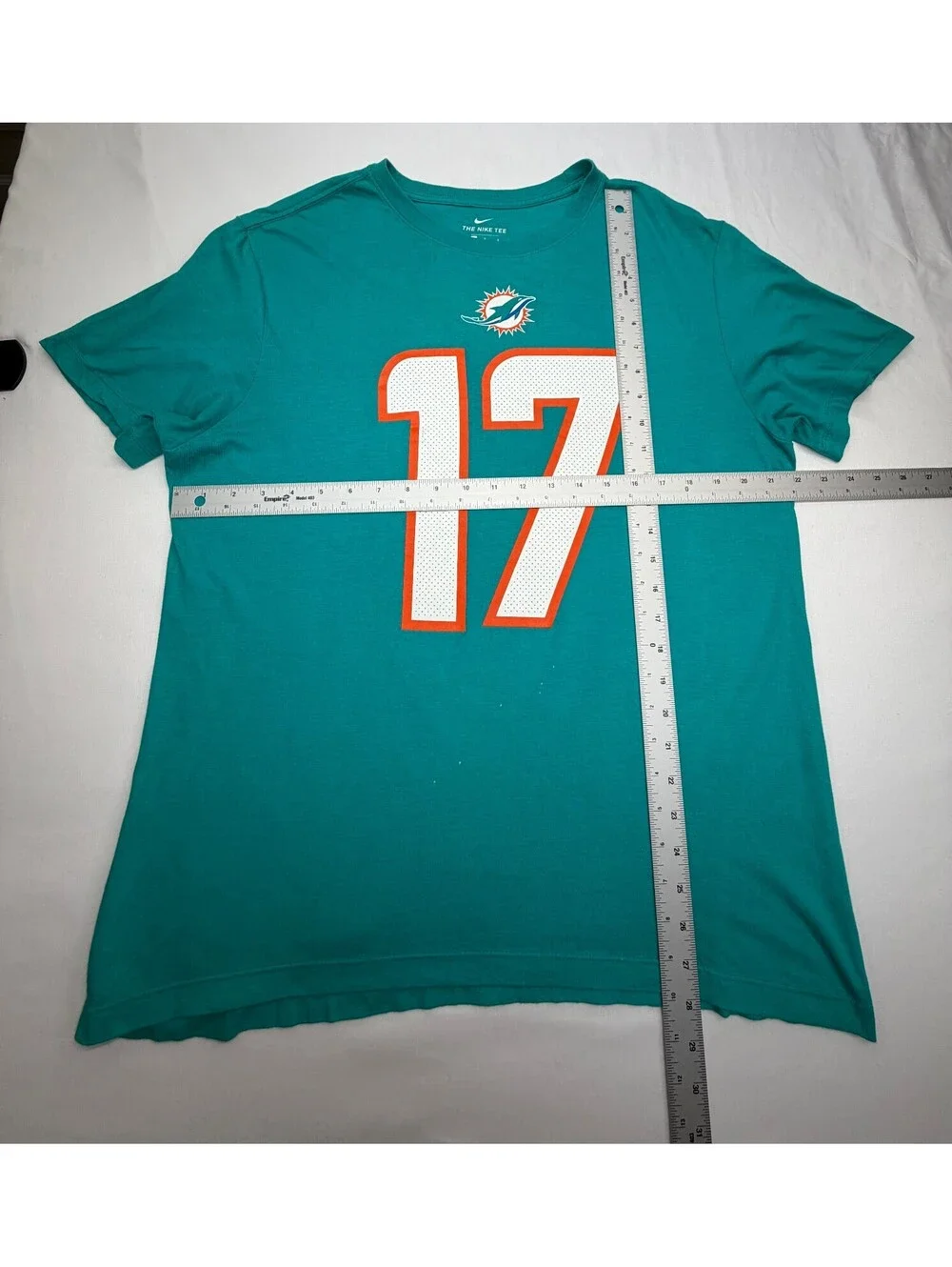 Nike Men's T-Shirt Miami Dolphin 17 Waddle NFL  Crew Neck Size Large Green