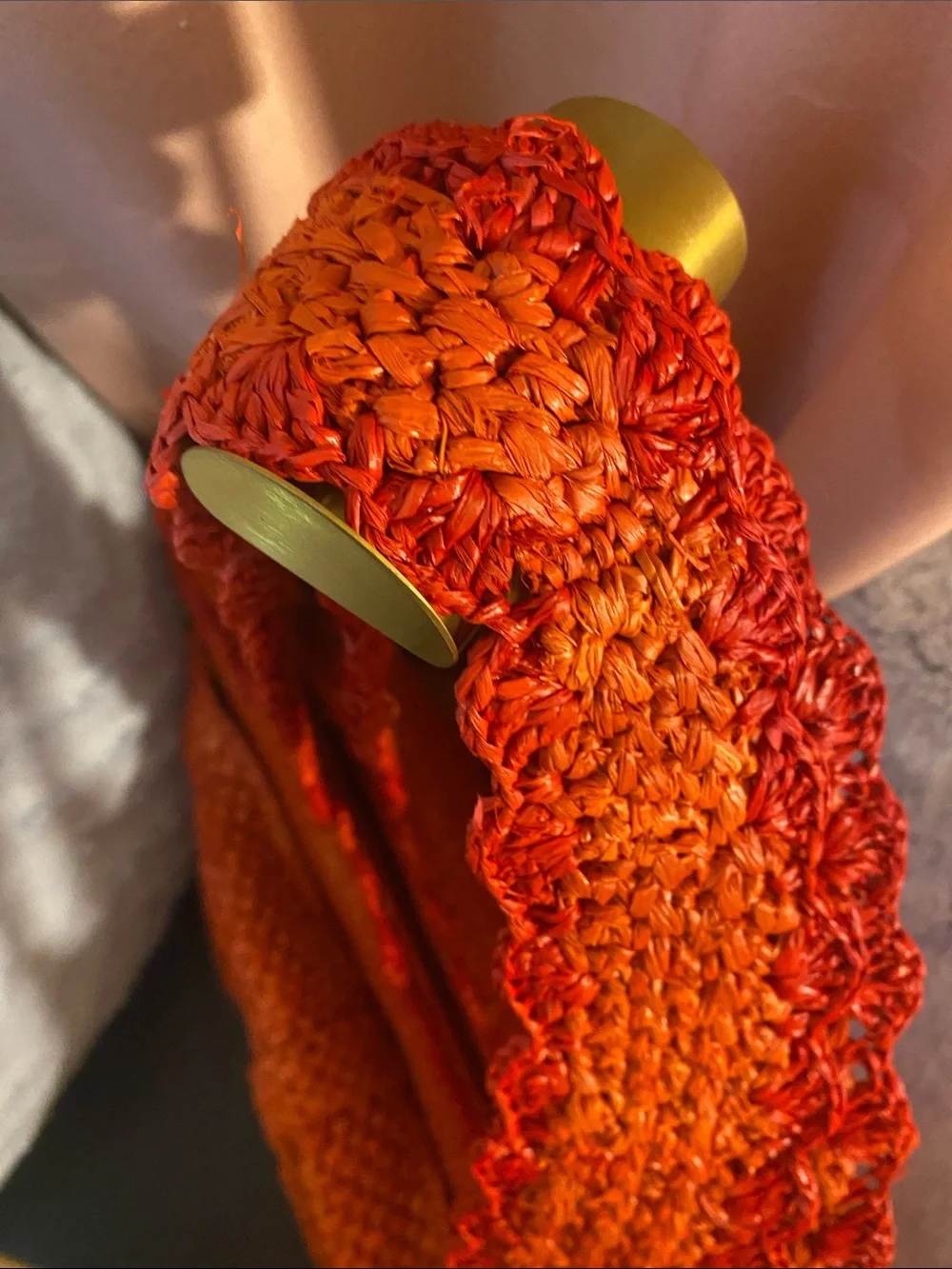 kate spade Orange Woven Bow Tote