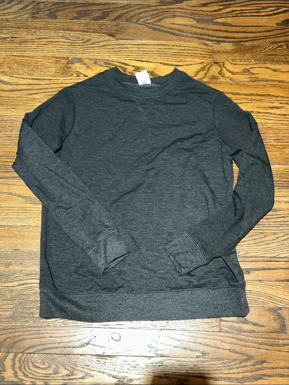 Charcoal Crewneck Fleeve Lined Super Soft Loungewear - Classic Pullover