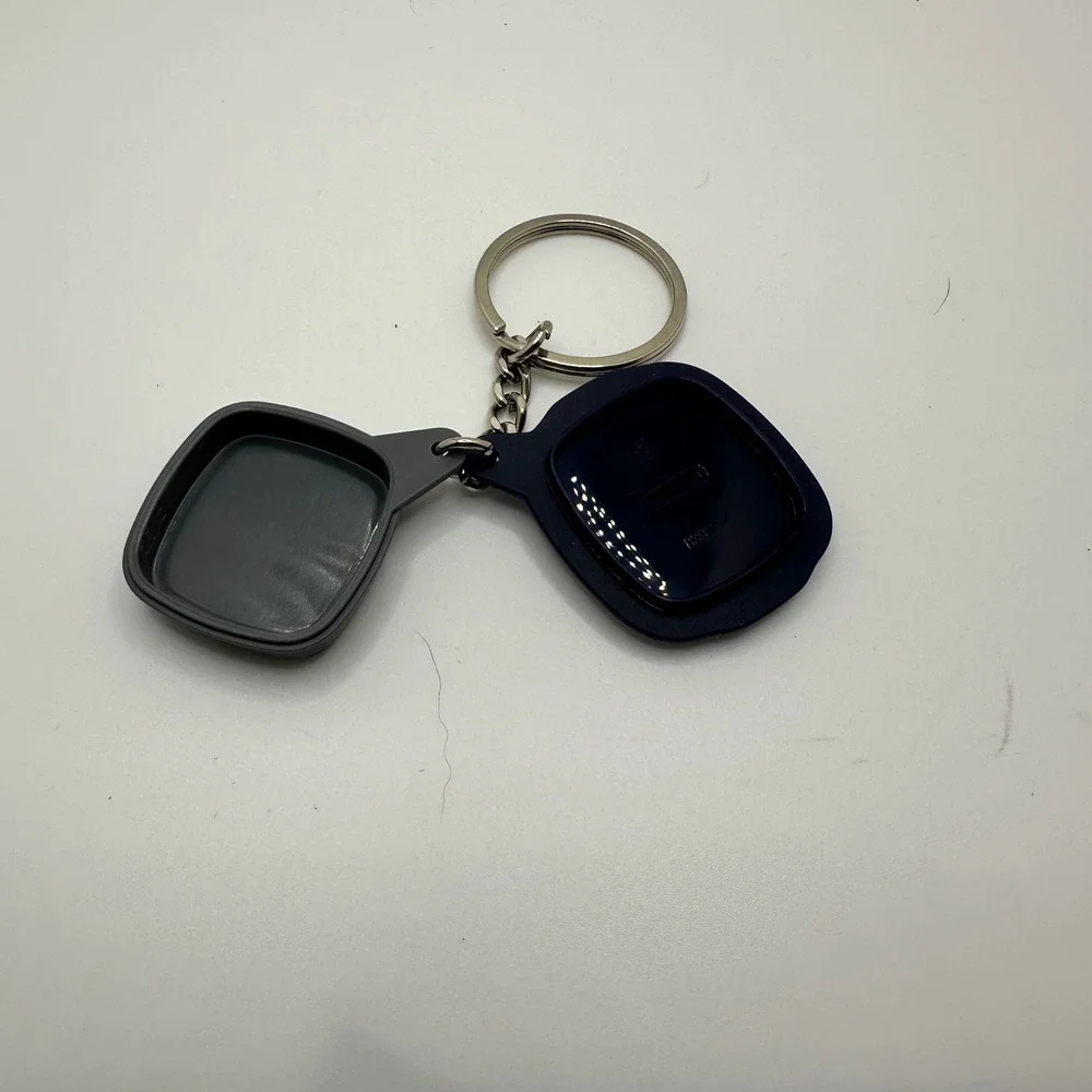 Tupperware Miniature Container‎ Keychain Navy Blue Tiny Collectible Accessory