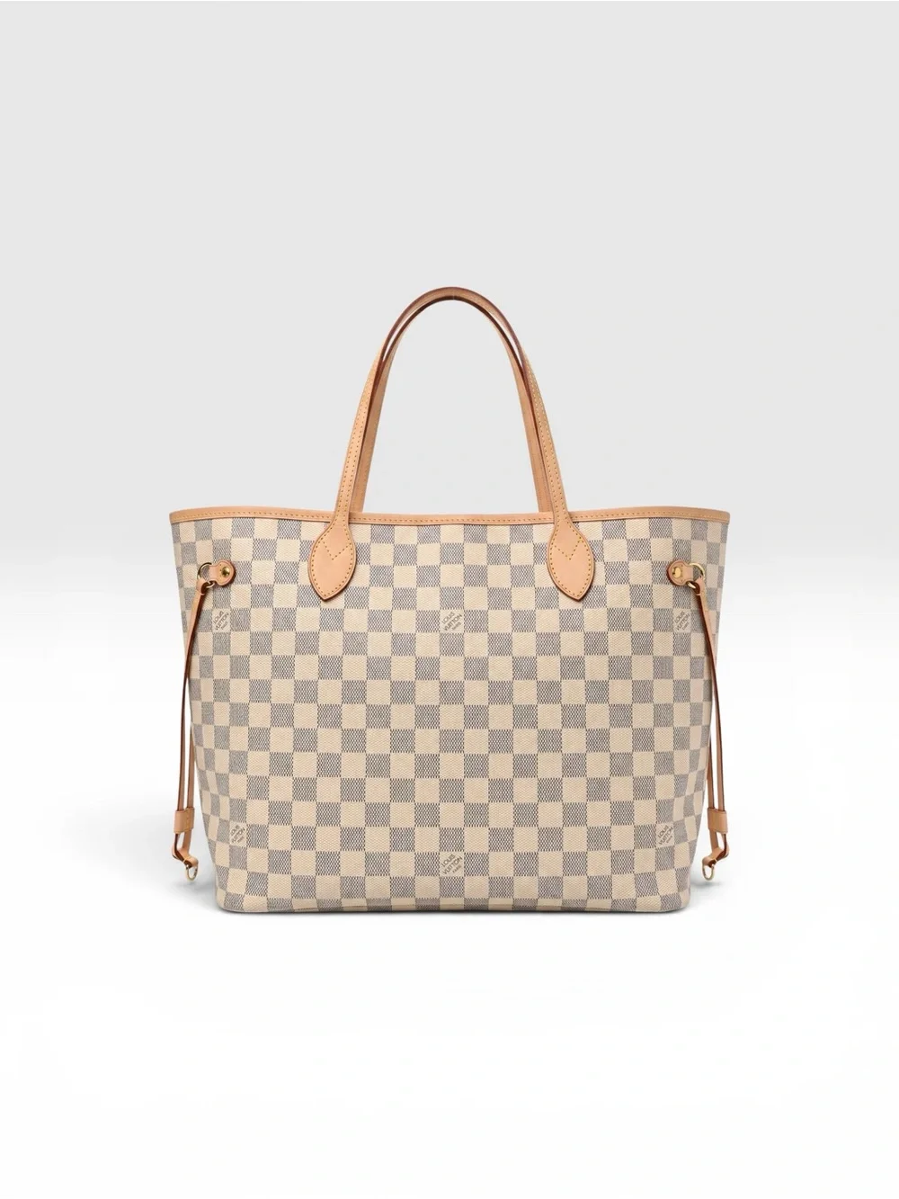 Louis Vuitton Damier Azur Neverfull MM Tote Bag White