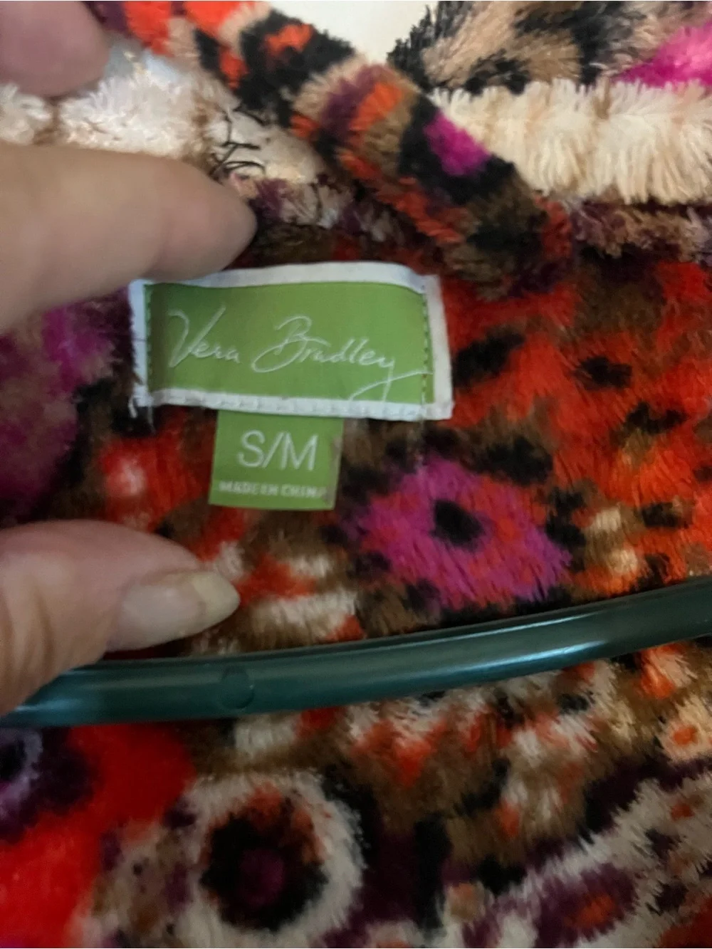 Vera Bradley plush hooded