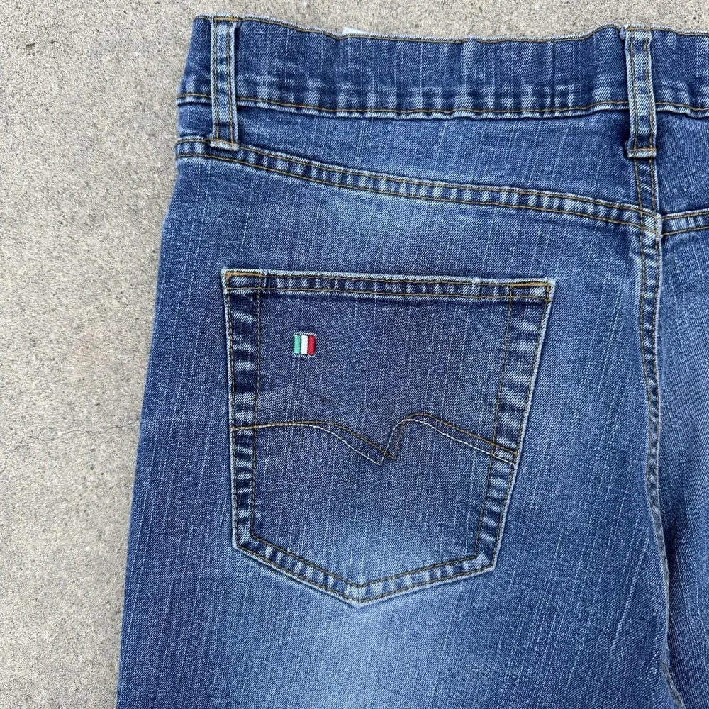 Y2K Unicorno Uomo Italia Jeans Mens 34x30 Blue Denim Straight‎ Leg Made in Italy