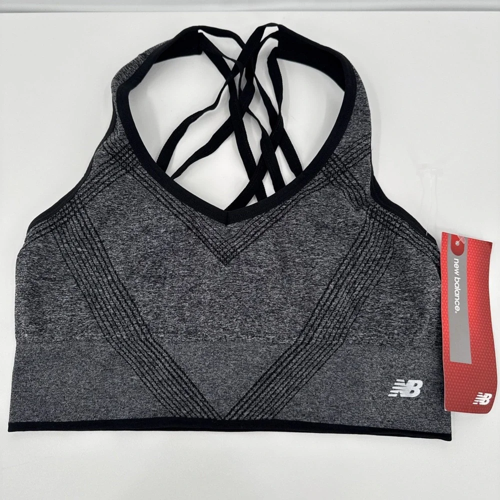 New Balance Gray Racer Back Sports Bra‎ Women's Size X-Large New Activewear