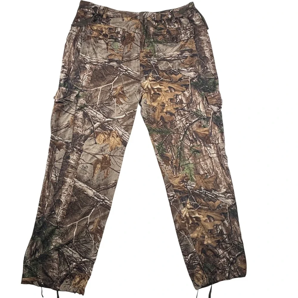 Cabelas Camo Cargo Pants Mens XL‎ Brown Realtree Camouflage Nylon Adjustable