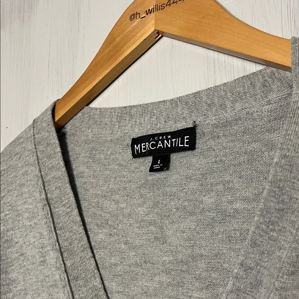 J. Crew Mercantile Gray Wool Blend Button Down Cardigan Size‎ L