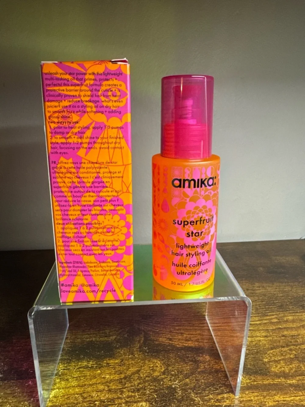 Amika Superfruit Star Lightweight Hair Styling Oil 1.7oz