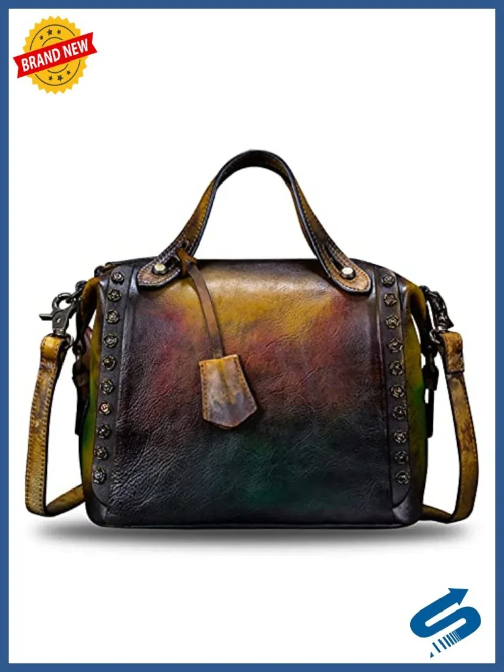 Genuine Leather Vintage Handmade Shoulder Bag Crossbody Satchel with Strap