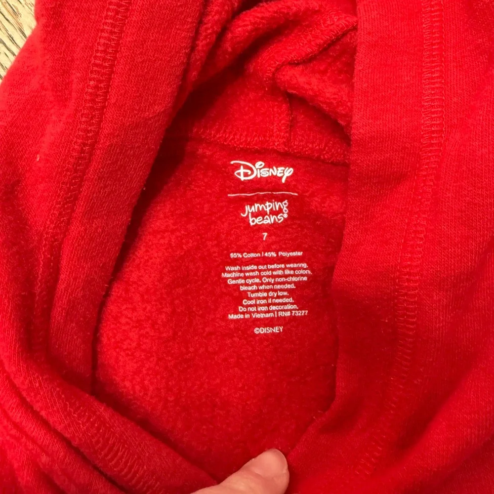 Disney Mickey Mouse Red Hoodie‎ Sweatshirt Kids Size 7