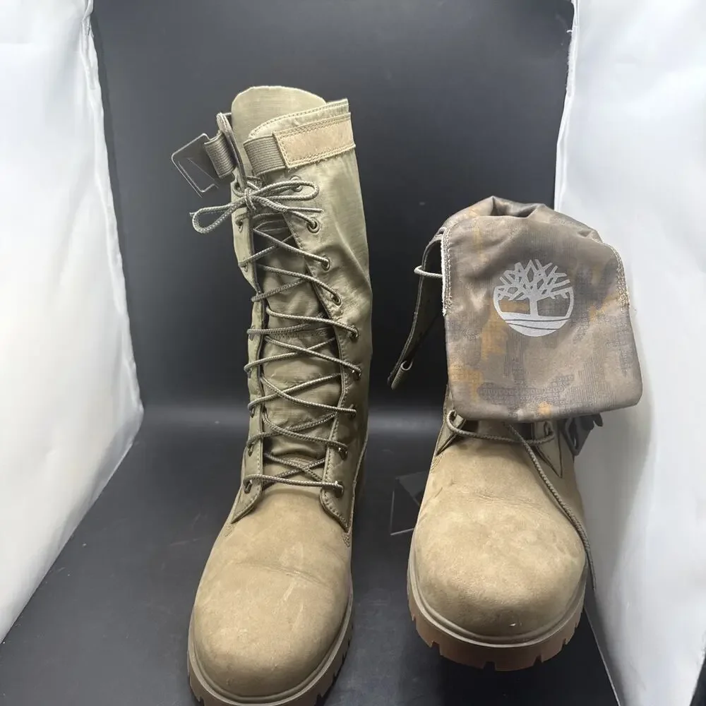 Timberland A2660 Roll Top Combat Boots Olive Camo Women’s US 9.5 A1THJ