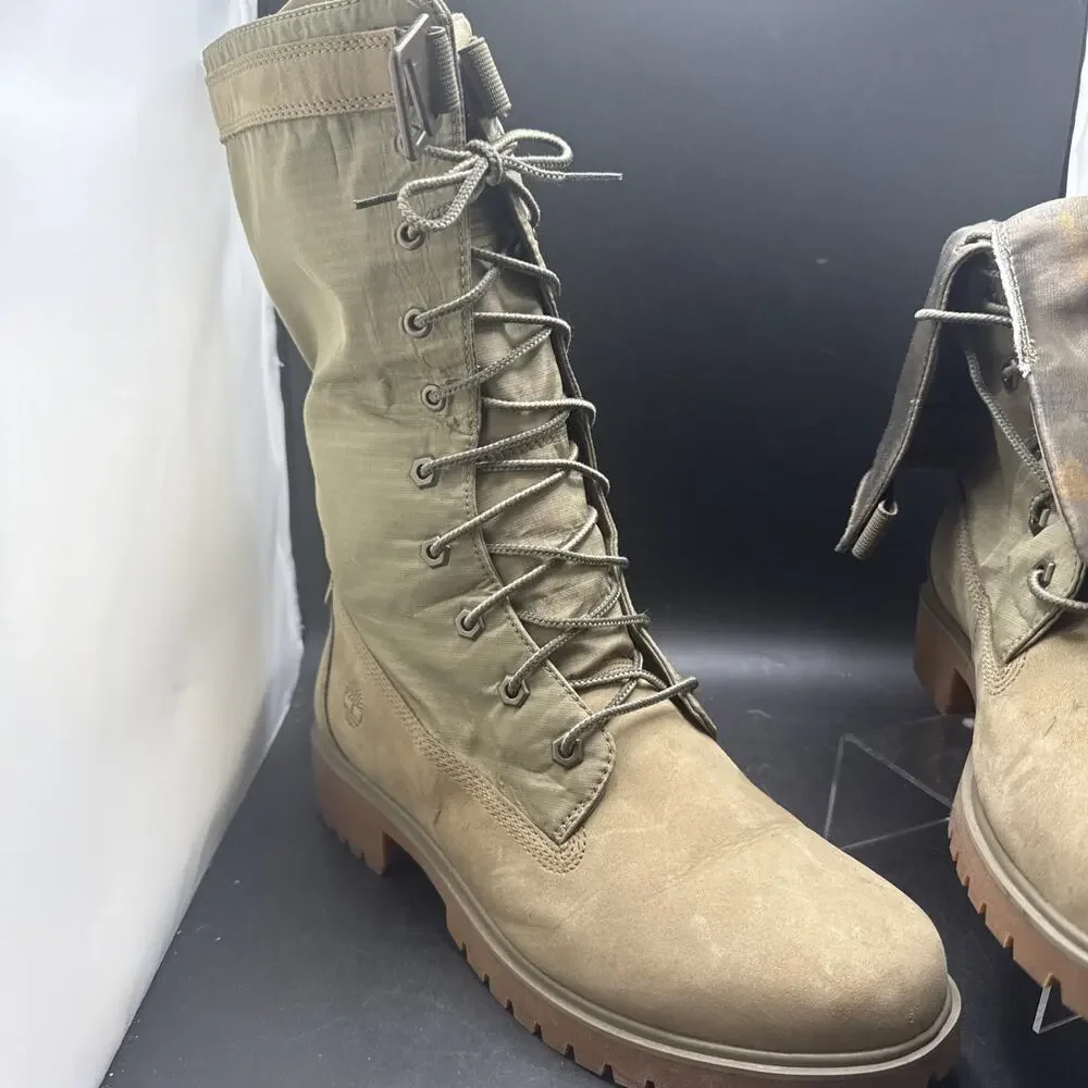 Timberland A2660 Roll Top Combat Boots Olive Camo Women’s US 9.5 A1THJ