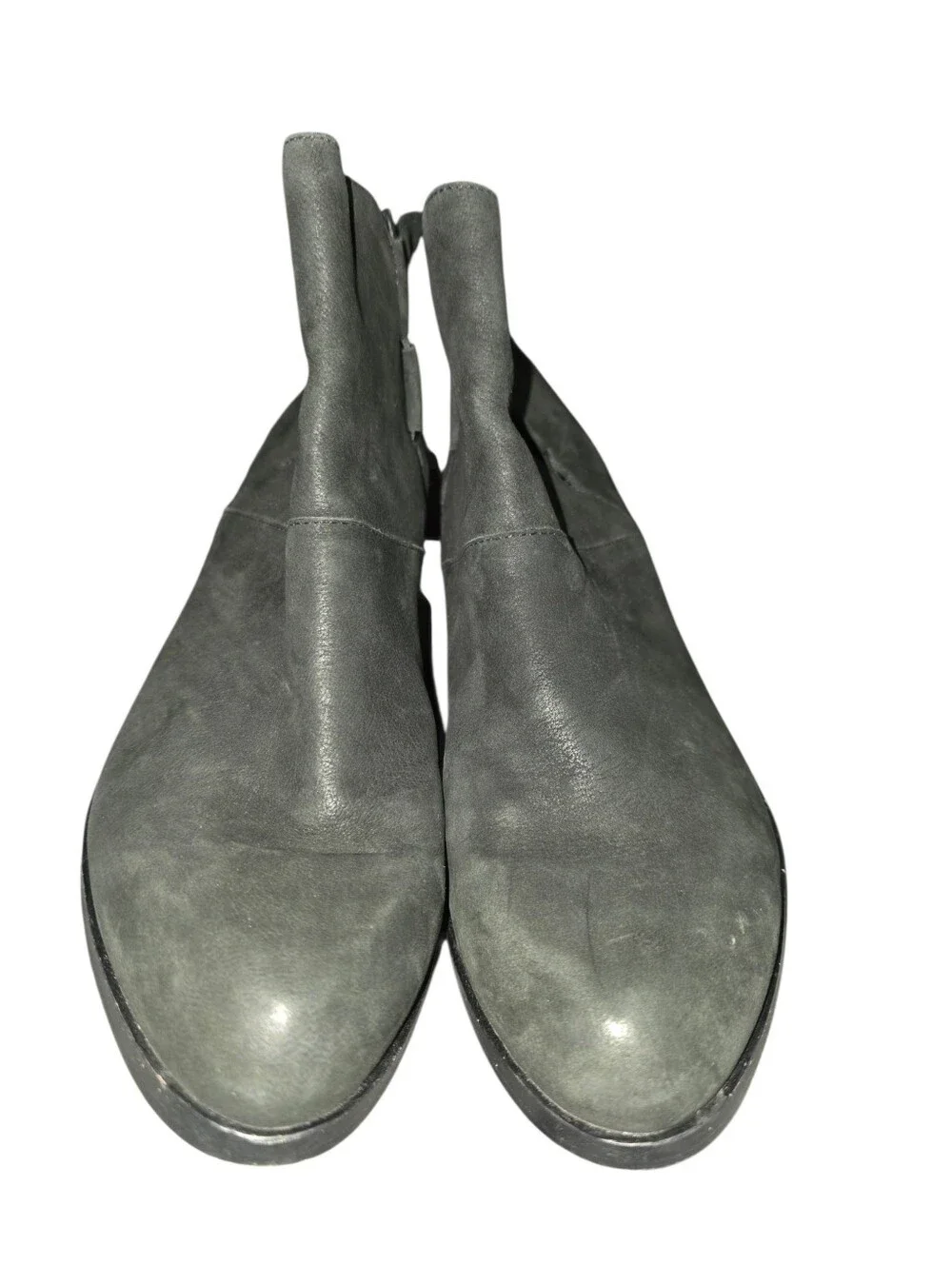 EILEEN FISHER Black Nubuck Leather Tote‎ Demi Wedge Bootie - Size 8 1/2