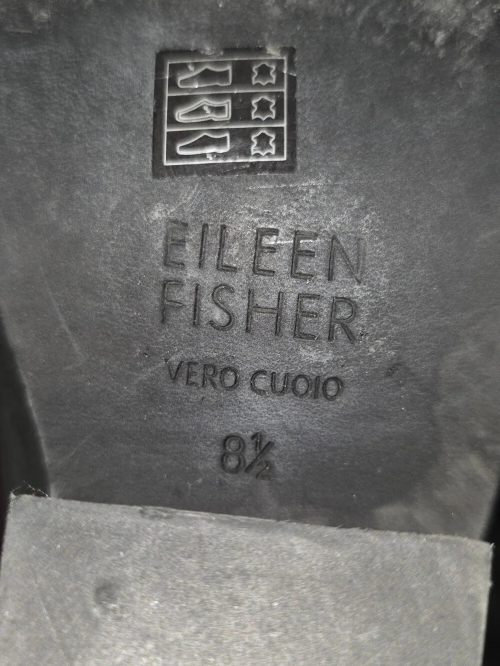EILEEN FISHER Black Nubuck Leather Tote‎ Demi Wedge Bootie - Size 8 1/2