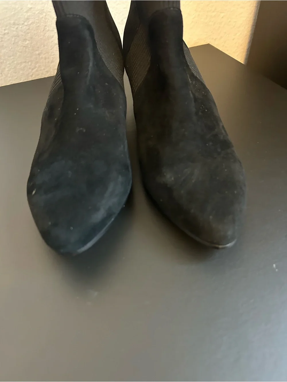 Eileen Fisher Muzy Suede & Knit Black Women's Ankle Boots Size 6