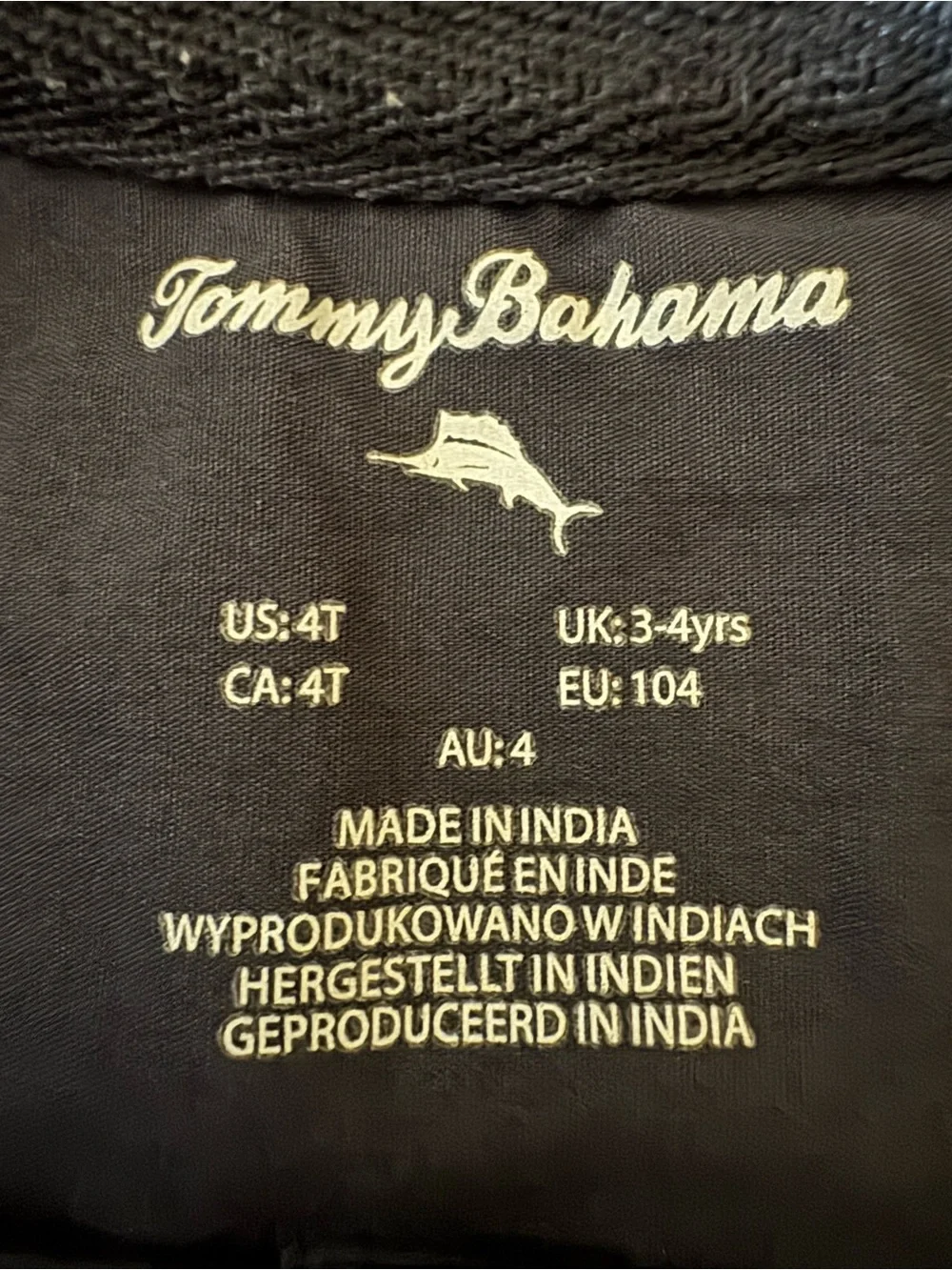 Tommy Bahama Boys' Navy Button Henley Tee