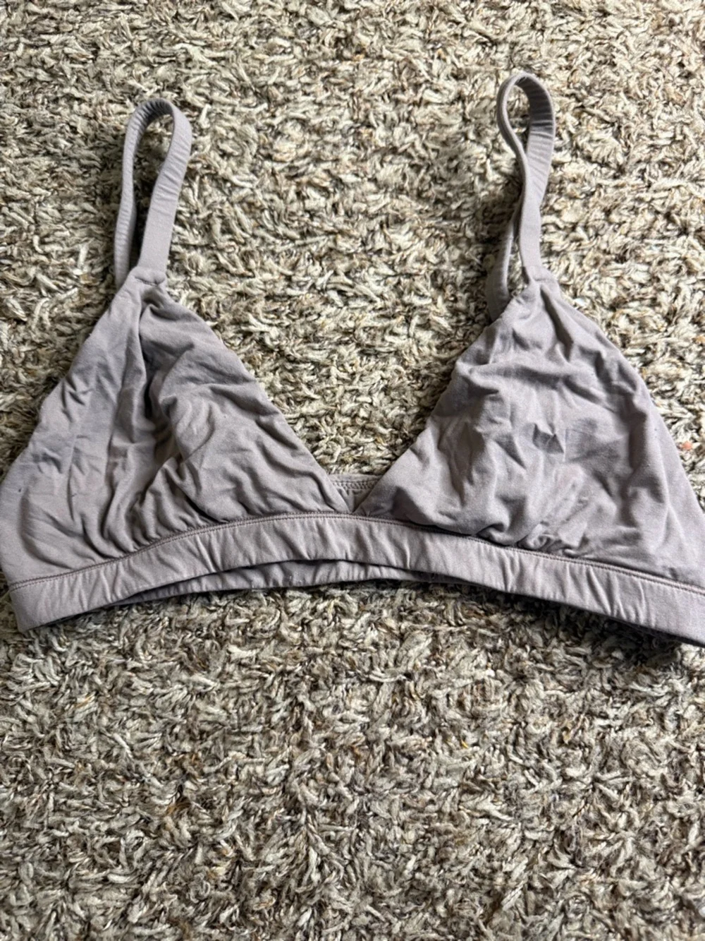 SKIMS‎ Triangle Bralette S/M Taupe Neutral Adjustable Straps Fits Everybody