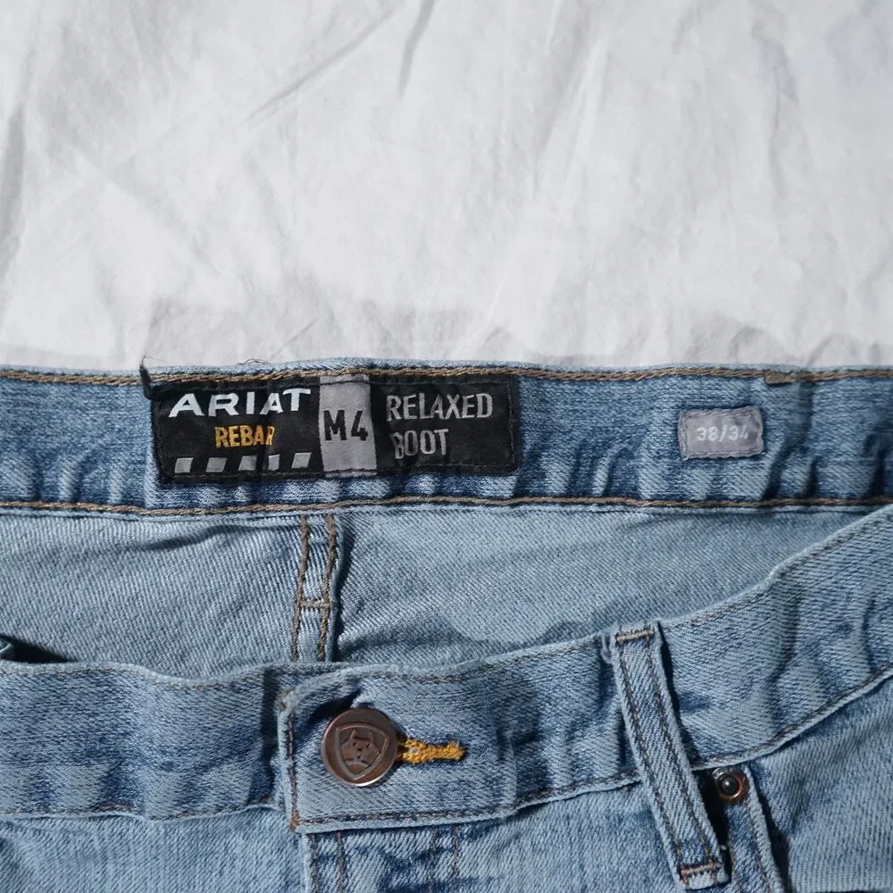 Ariat Rebar M4 Relaxed Boot Cut Jeans 38x34 See Photos