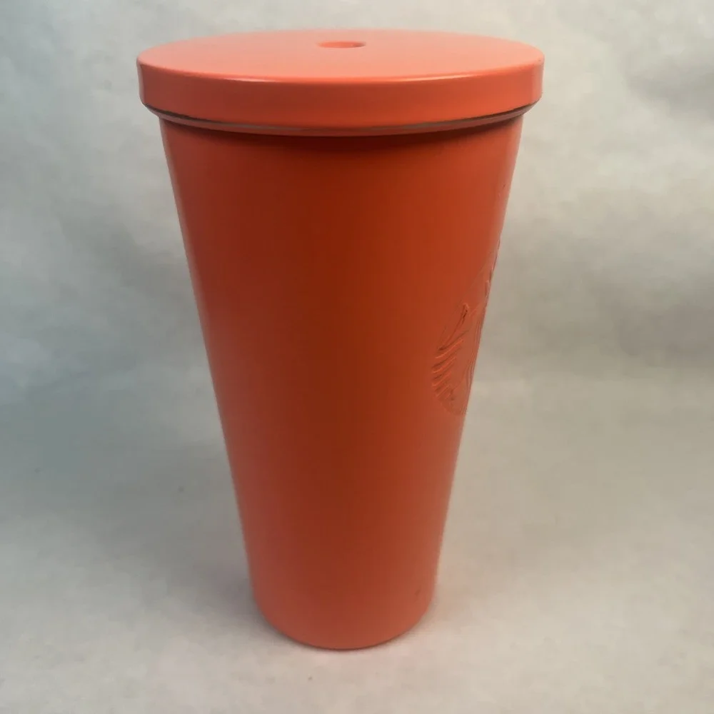 Starbucks matte coral