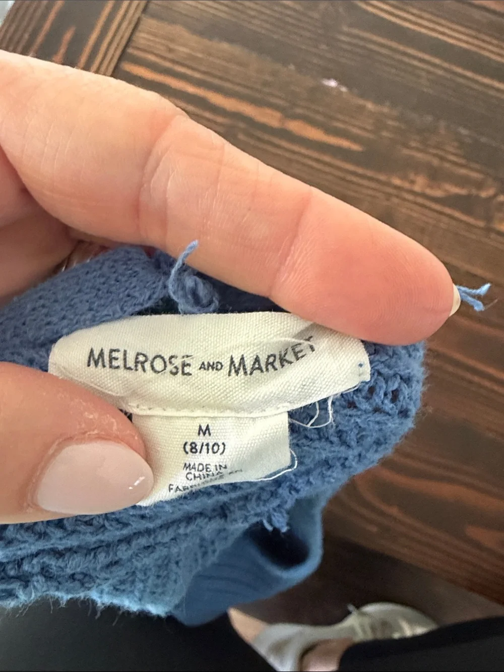 Melrose and Market Light‎ Blue Ribbed Knit Girls Sweater