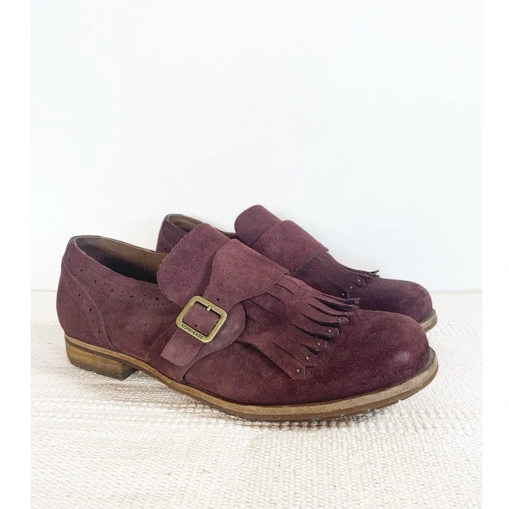 KORK EASE Bailey Leather Loafers in Cranberry Womens size 10