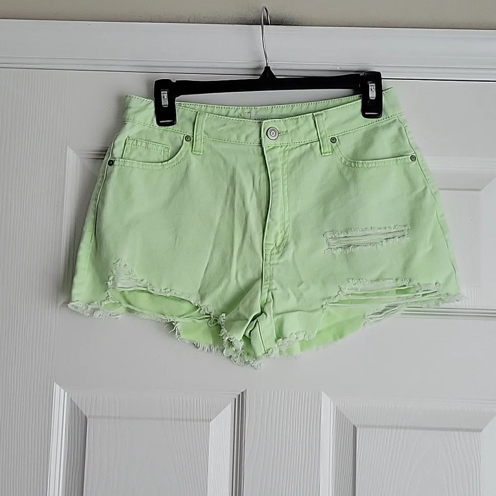 NOBO High Rise Distressed Denim Shorts