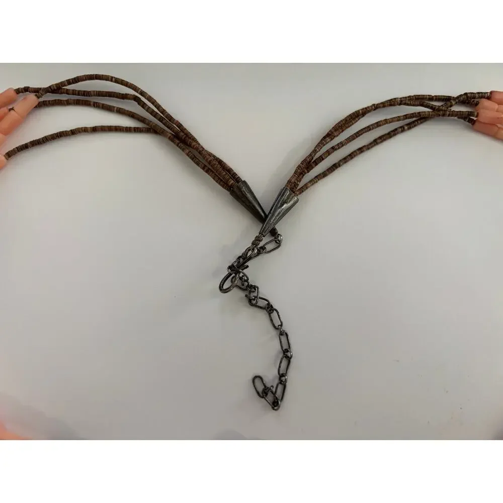 Natural Salmon Pink Coral Heidhi beads Sterling Silver Clasp Necklace
