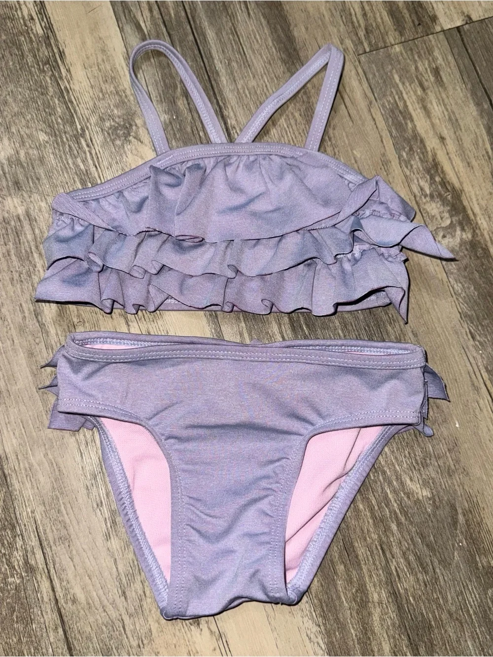 Cat & Jack Girls' Lavender Ruffle Bikini