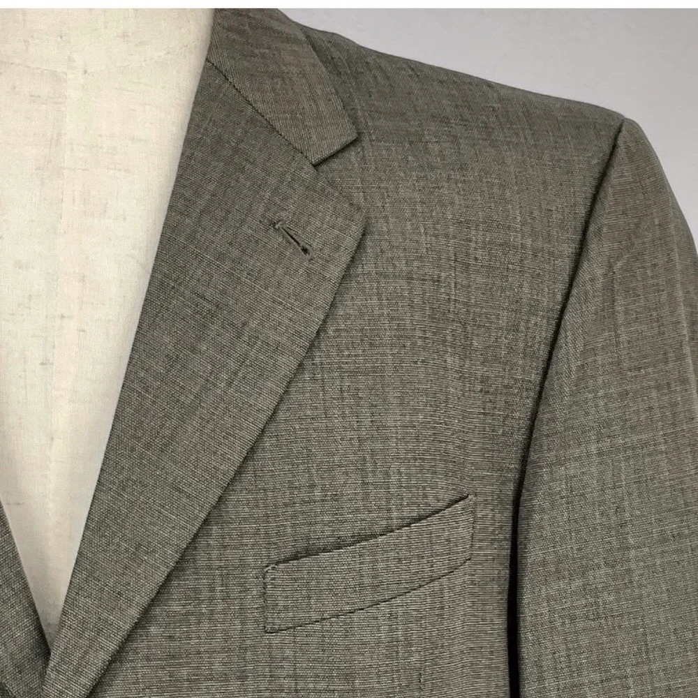 Joseph Abboud Nordstrom Mens‎ 44L Blazer Gray Super 100s Wool 3-Button Casual
