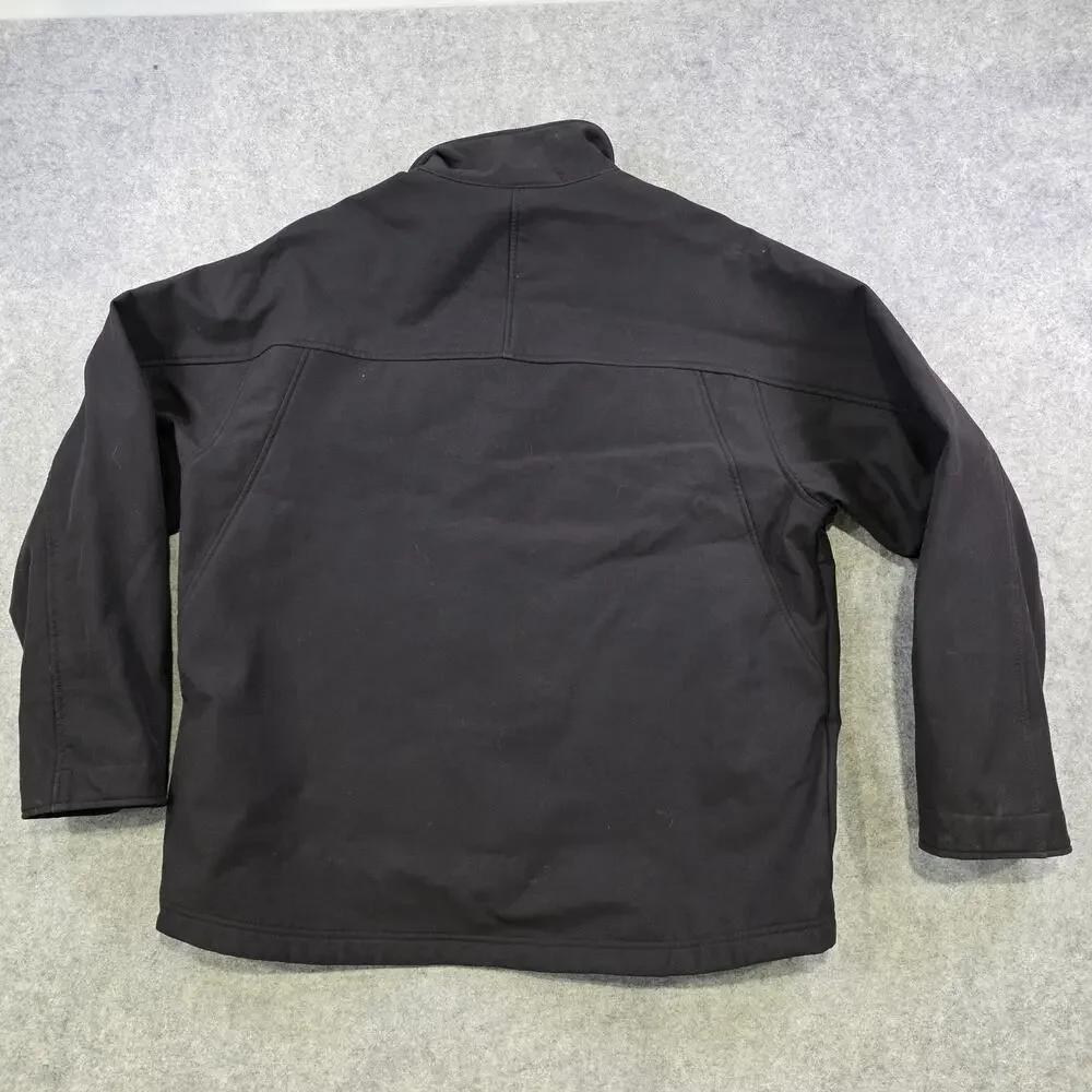 Carhartt‎ Jacket Mens Large Black Softshell Traditional Windbreaker Zip J176 BLK
