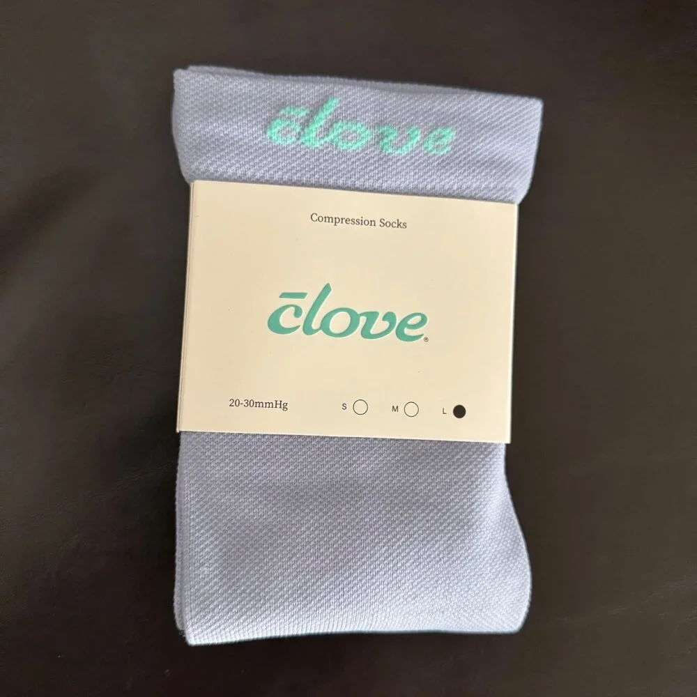 Clove Compression Socks‎ 20-30mmHg Graduated Support Forever Blue sz Large women
