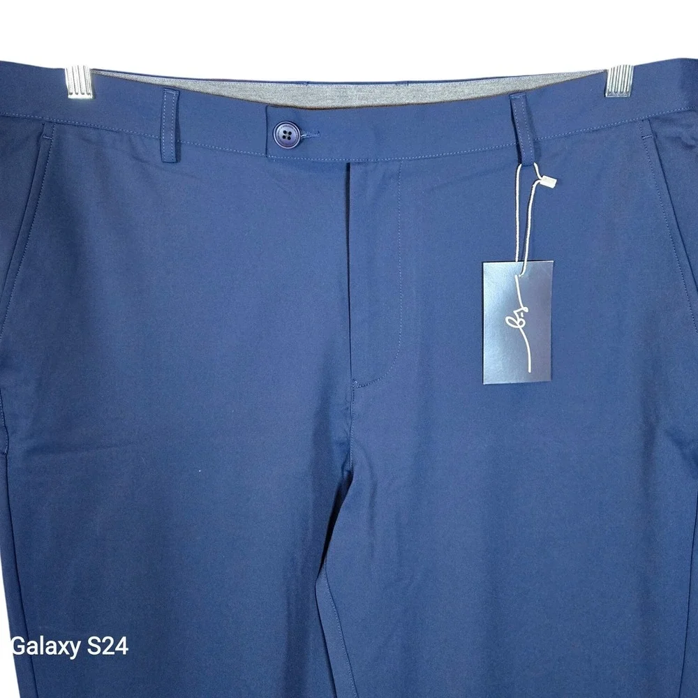 Boston Scott‎ Golf Apparel Mens Tech Pants 40 33 Navy Blue Casual Great Golf