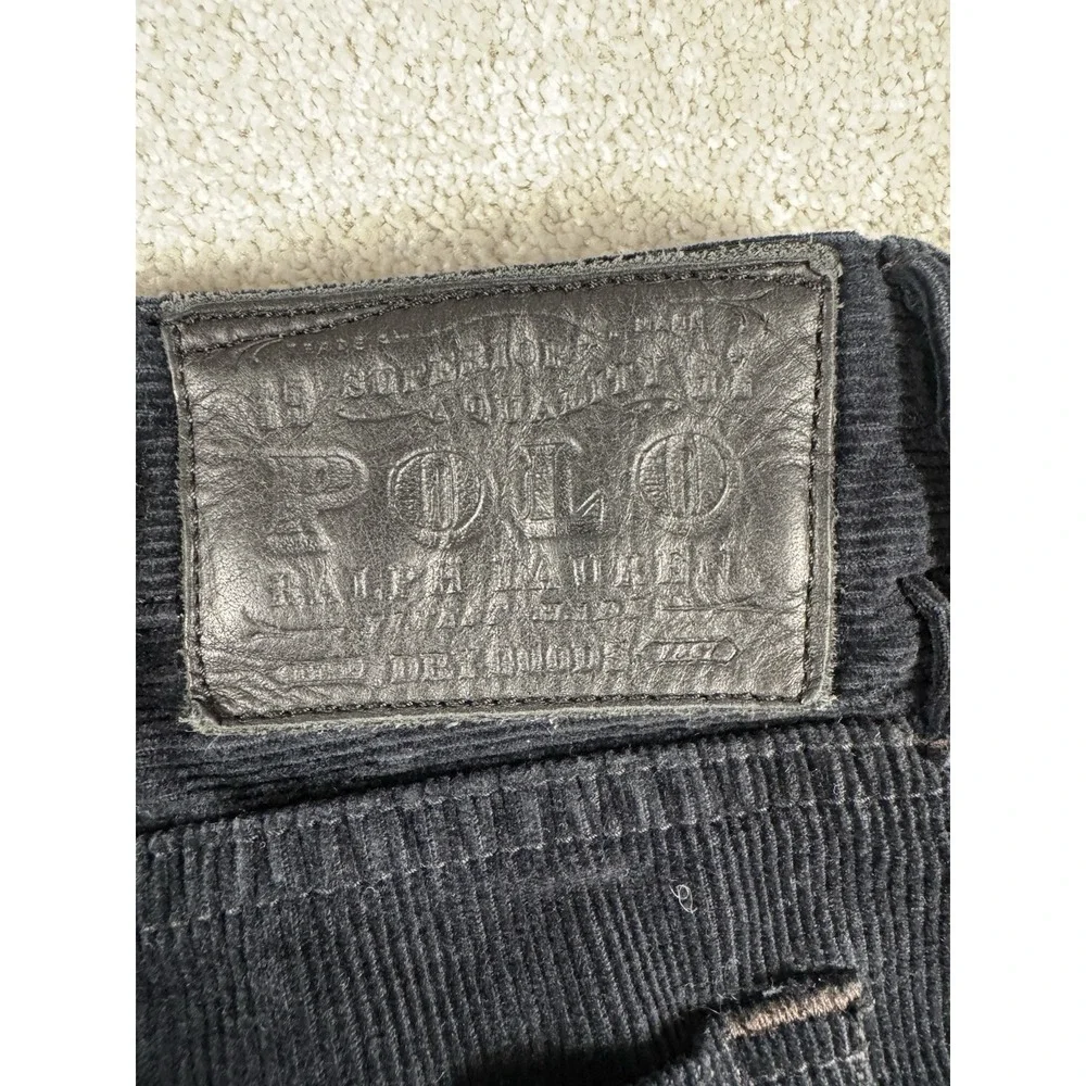 Polo Ralph Lauren 67 Corduroy Black Pants Size 36x32 Superior Quality Dry‎ Goods