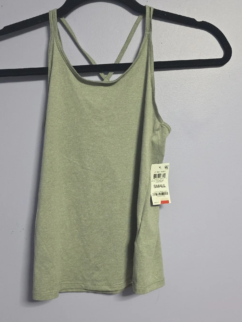 Ideology Girls Gray Crisscross‎ Back Tank Top