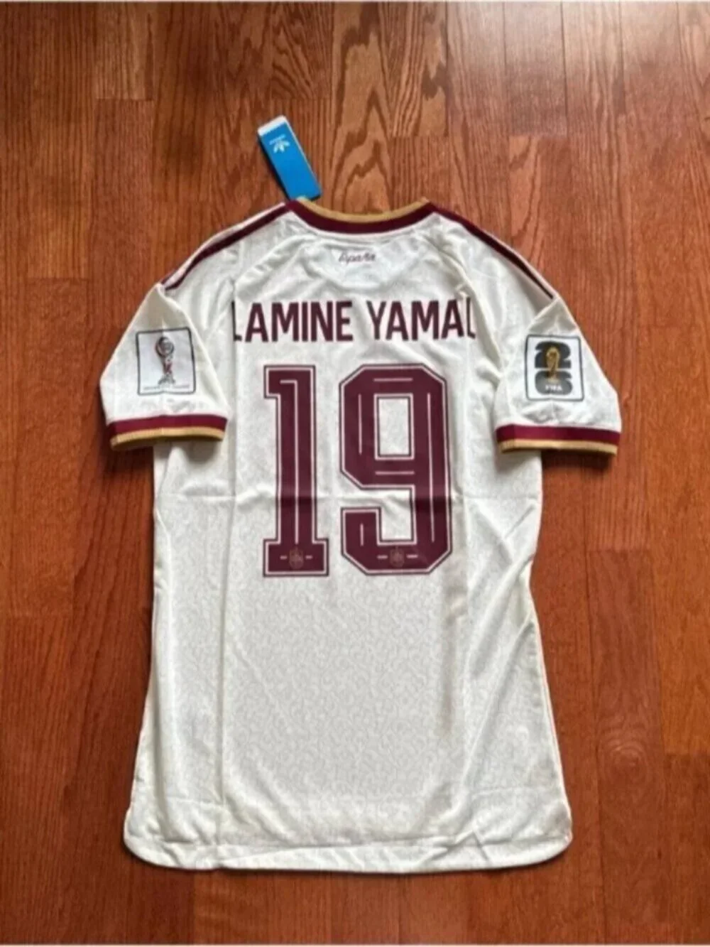 Spain Away Soccer Jersey PLAYER VERSION World Cup 2026 Lamine Yamal #19