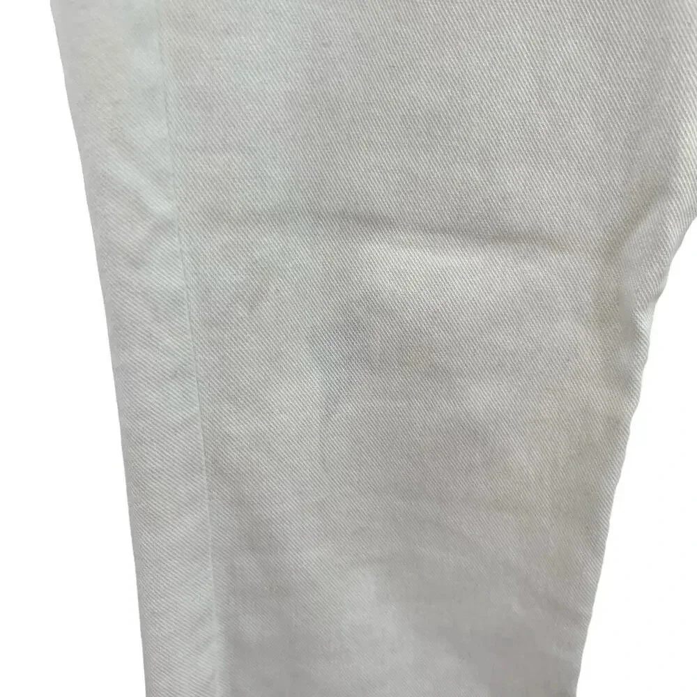 Mother Denim Looker Ankle Fray Jeans in‎ Glass Slipper White Size 26
