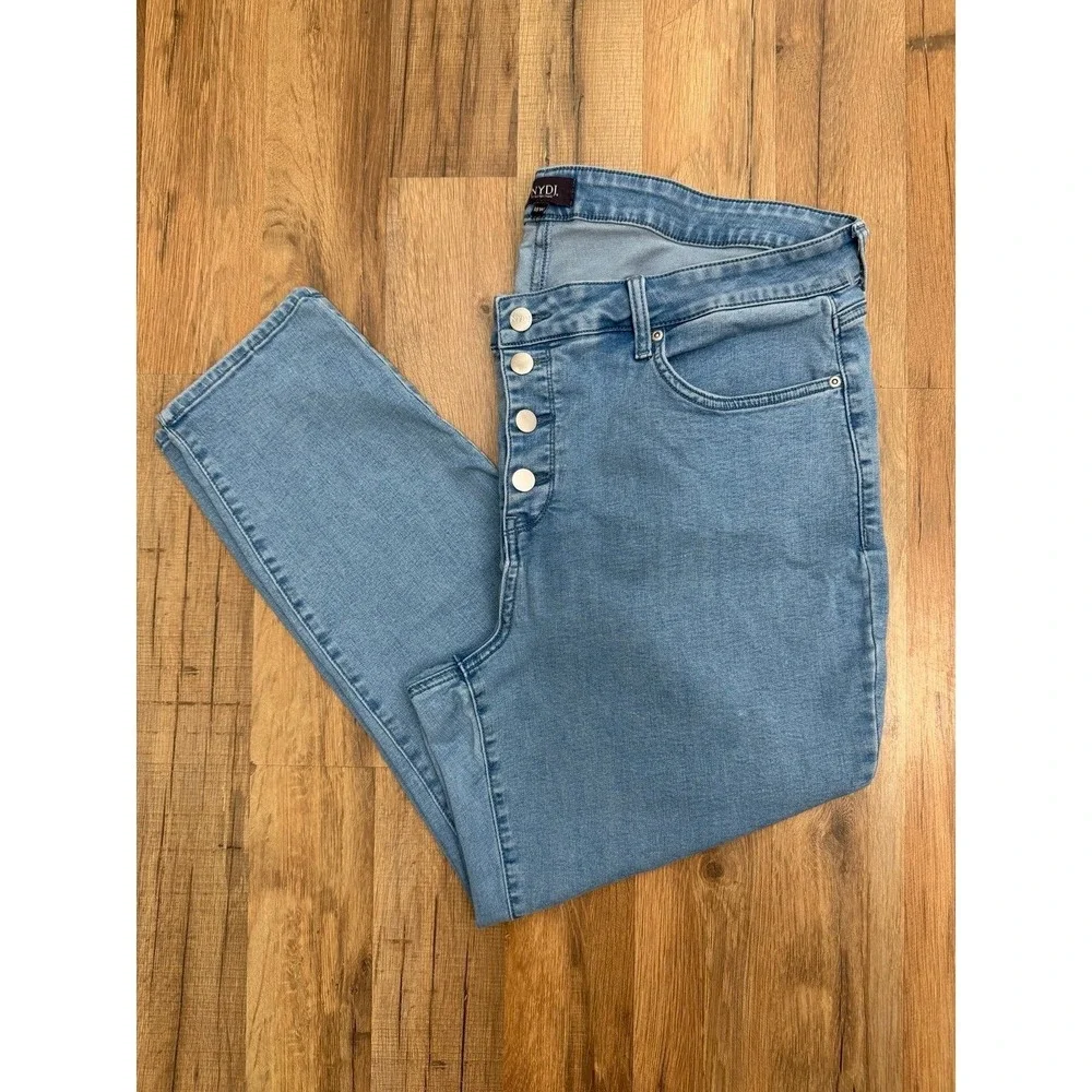 NYDJ Ami Skinny Jeans‎ 18W Plus High Rise Button Fly Lift Tuck Blue